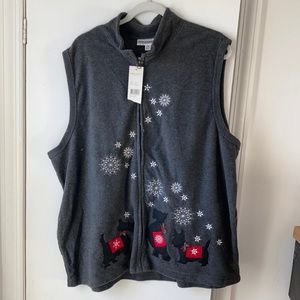 3/$20 NWT Rebecca Malone Holiday Fleece Vest